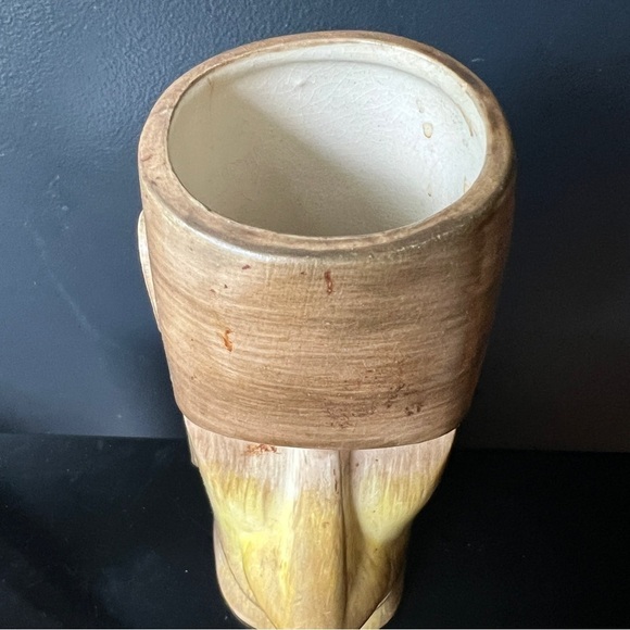 Vintage Otagiri Moai Tiki Mug Easter Island Head Ceramic Cocktail Glass Hawaiian - Picture 5 of 8